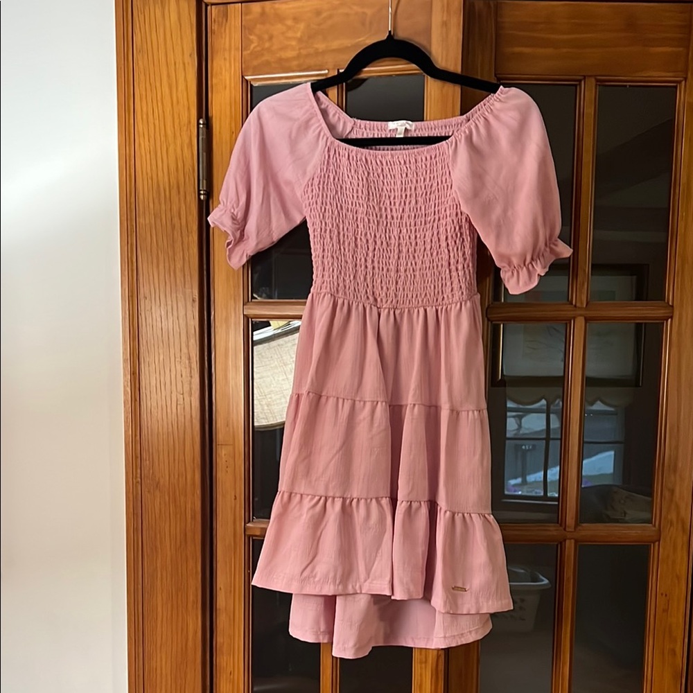 Tahari Blush Smocked Kids Dress